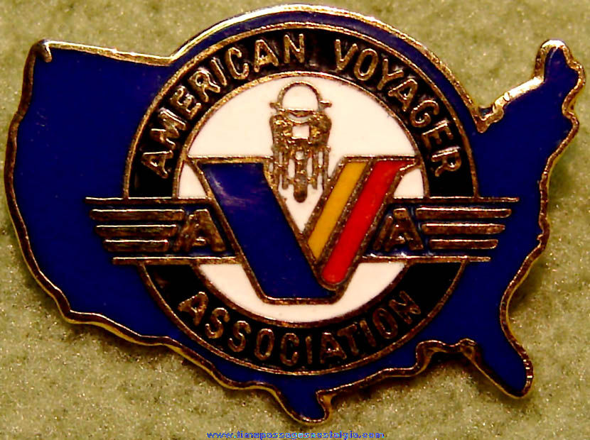 American Voyager Association AVA Membership Enameled Advertising Pin