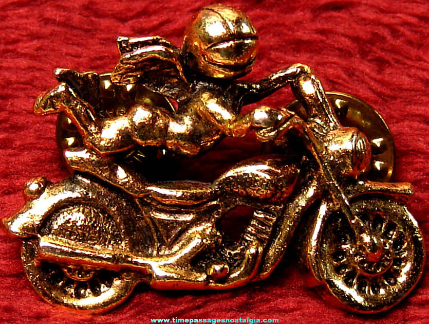 Motorcycle Riding Angel Metal Jewelry Pin