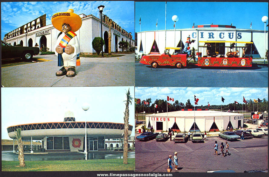 (8) Colorful Old South of The Border Advertising Post Cards