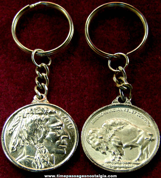 (2) Unused American Indian Relief Council Advertising Key Chains