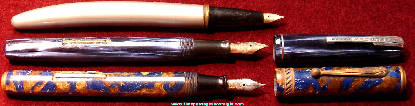 (3) Different Old Fountain Ink Pens