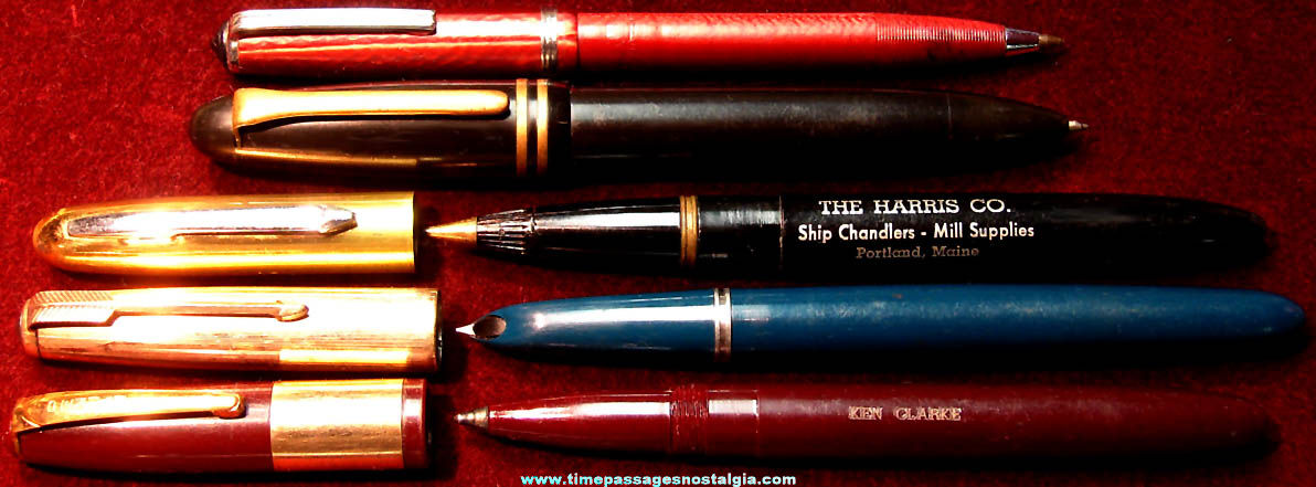 (3) Different Old Ball Point Ink Pens