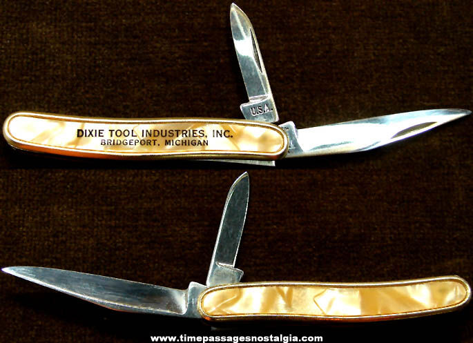 Old Unused Dixie Tool Industries Advertising Premium Ambassador Pocket Knife
