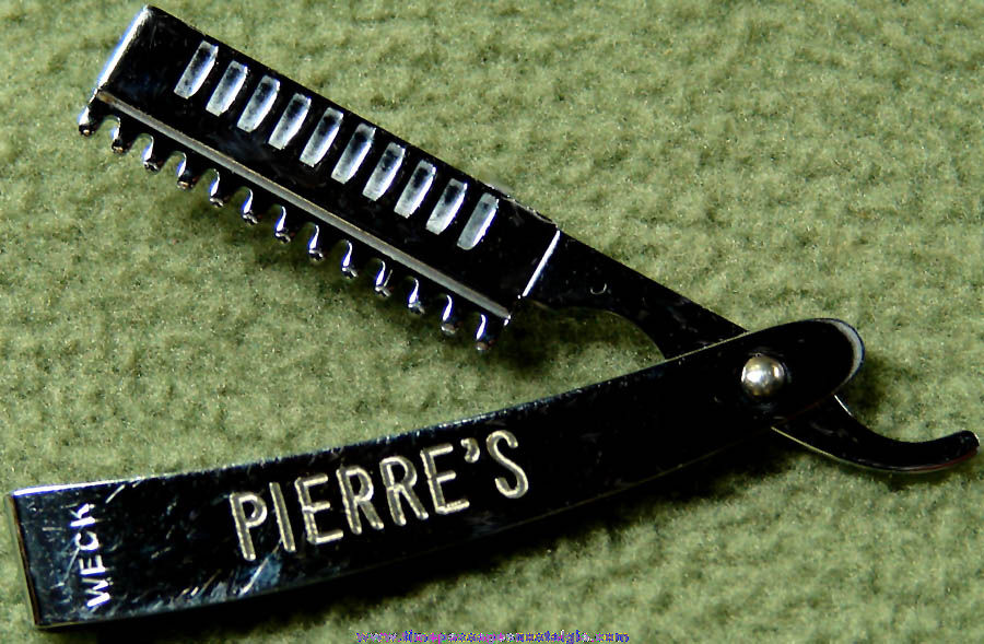 Old Pierre’s Advertising Straight Razor Jewelry Pin