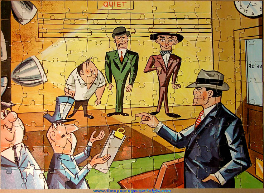 Colorful Old Boxed Dick Tracy Comic Strip Detective Character Jaymar Jigsaw Puzzle