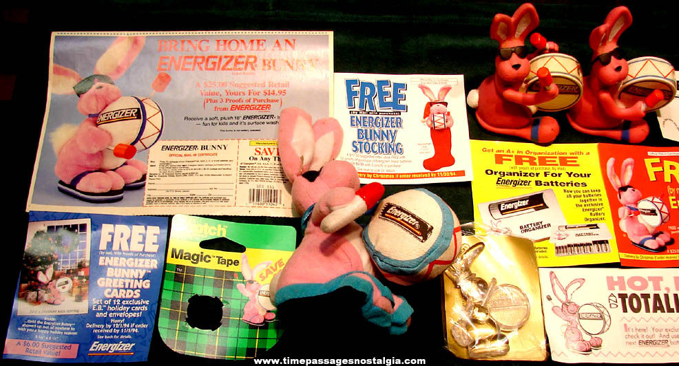 (15) Energizer Bunny Rabbit Advertising Character and Premium Items