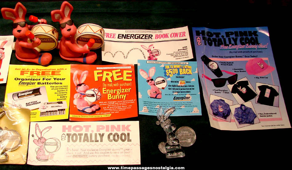 (15) Energizer Bunny Rabbit Advertising Character and Premium Items