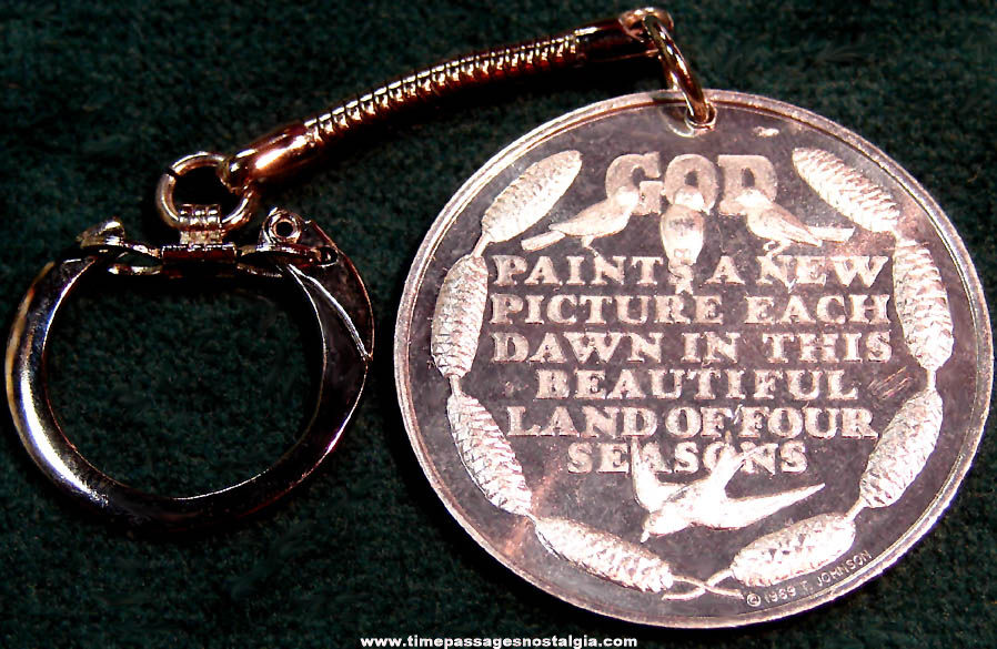 1969 Bangor Maine 200th Anniversary Souvenir Coin Key Chain