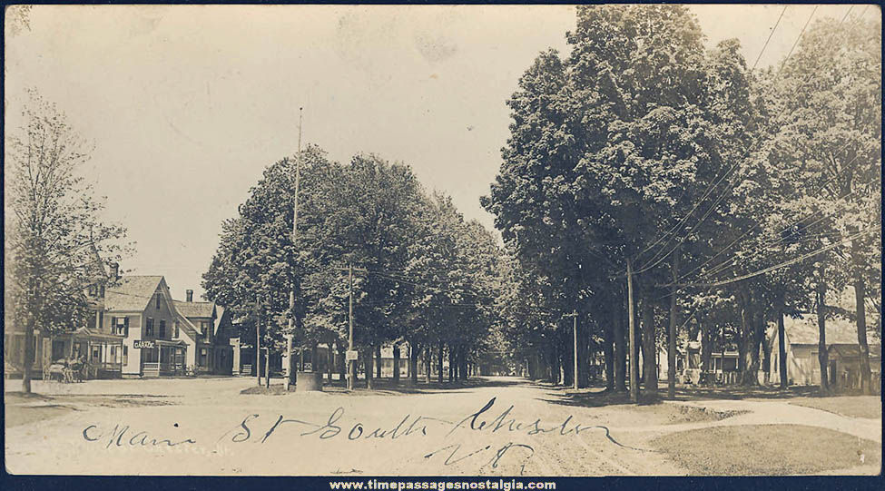 1911 Main Street South Chester Vermont Real Photo Post Card