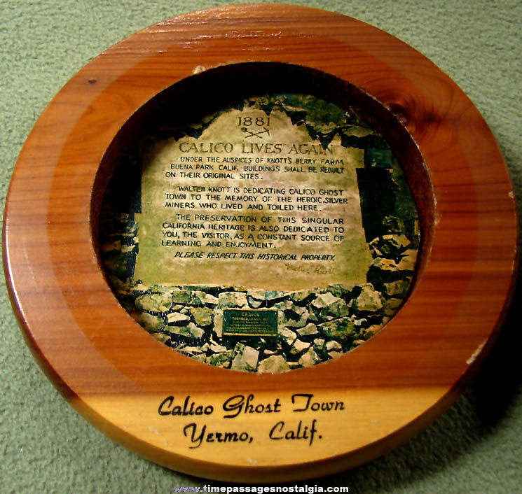 Old Calico Ghost Town Knott’s Berry Farm Yermo California Advertising Souvenir Ash Tray