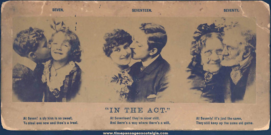 Old In The Act of Kissing Photograph Card