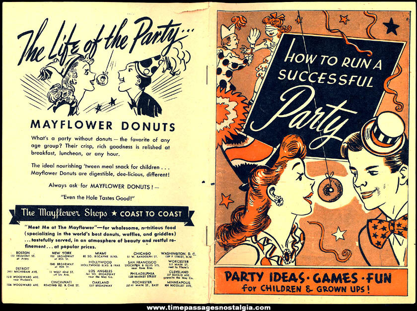 1945 Doughnut Corporation of America Advertising Premium Party Ideas Booklet