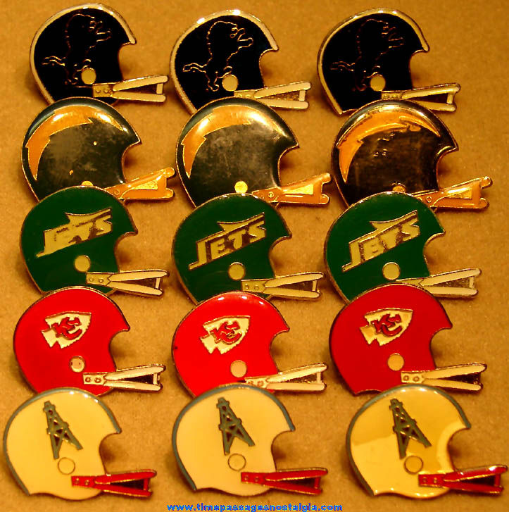(15) NFL Team Advertising Football Helmet Logo Pins