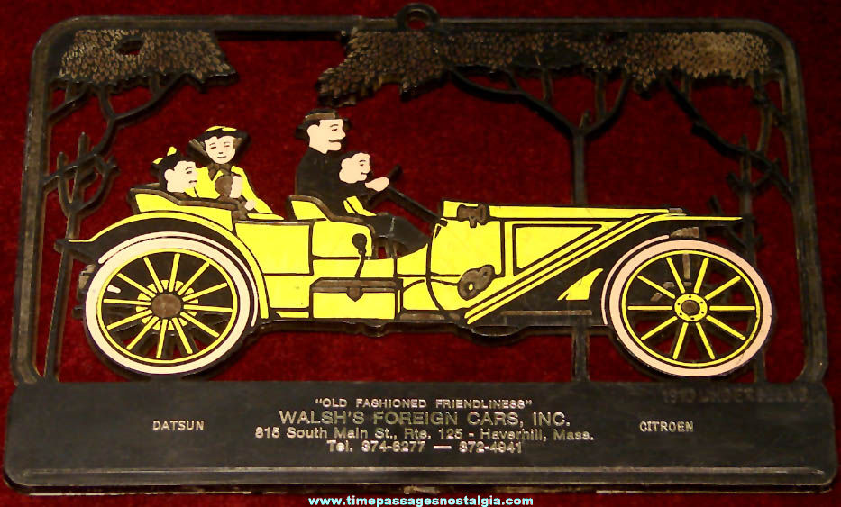 Old Haverhill Massachusetts Car Dealership Advertising Premium Automobile Wall Plaque