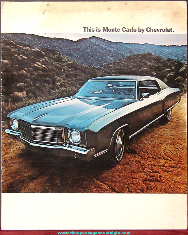 1969 Chevrolet Monte Carlo Automobile Dealership Advertising Booklet
