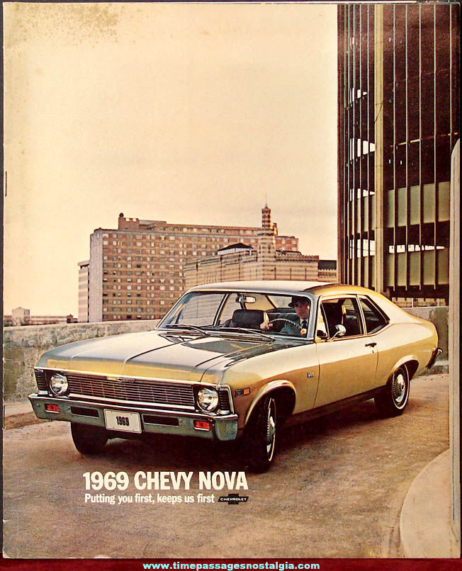 1969 Chevy Nova Automobile Dealership Advertising Booklet