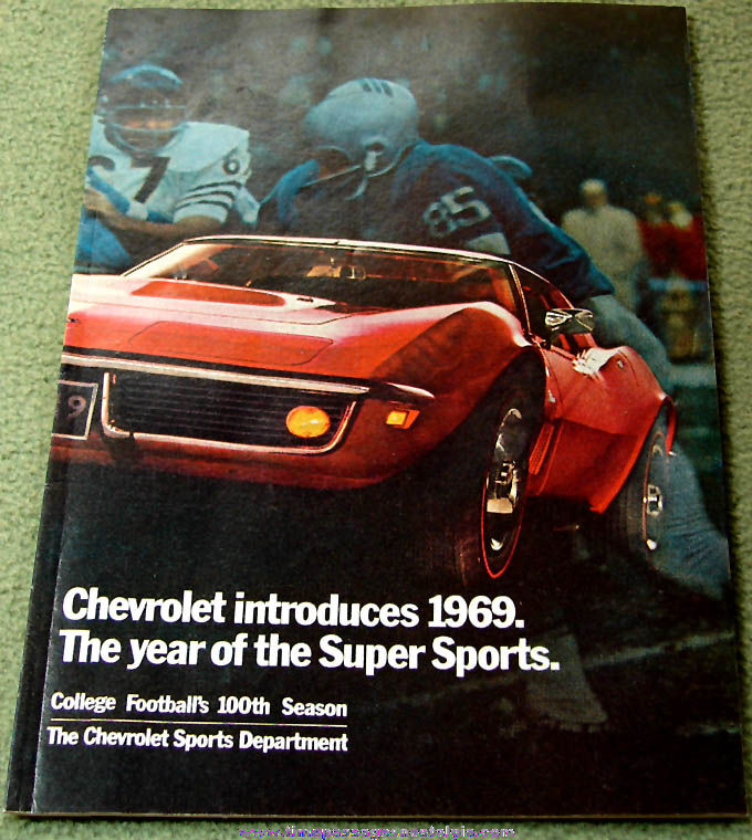 1969 Football Anniversary Chevrolet Automobile Dealership Advertising Booklet