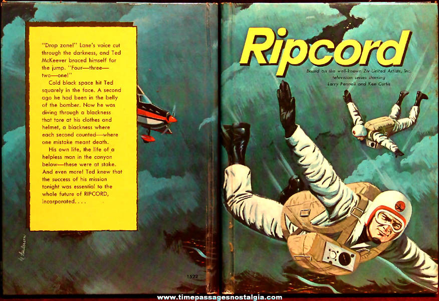 1962 Ripcord Skydiving Adventure Whitman Book