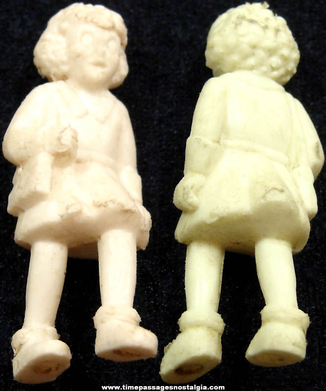 Unpainted 1950s Little Orphan Annie Character Marx Plastic Play Set Figure