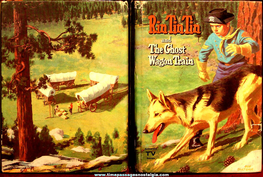 1958 Rin Tin Tin and The Ghost Wagon Train Whitman Hard Back Book