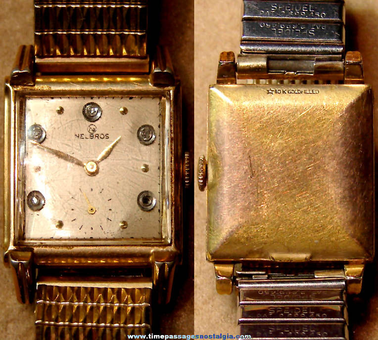 Old Gold Filled 17 Jewel Helbros Wrist Watch