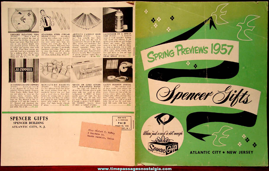 1957 Spencer Gifts Spring Preview Novelty Mail Order Gift Catalog