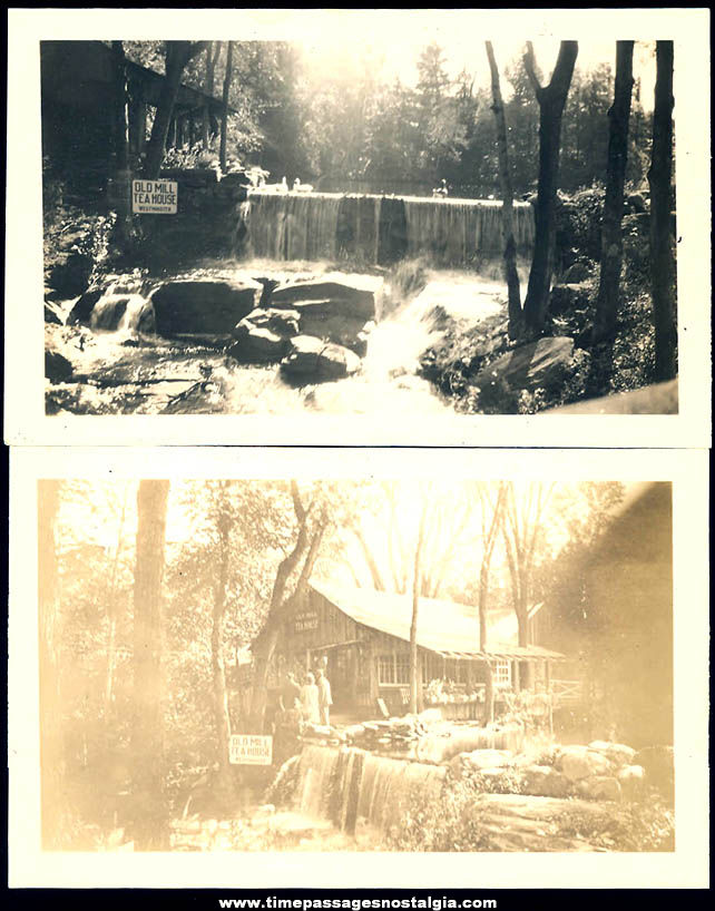 (2) Old Mill Tea House Westminster Massachusetts Photographs with Negatives