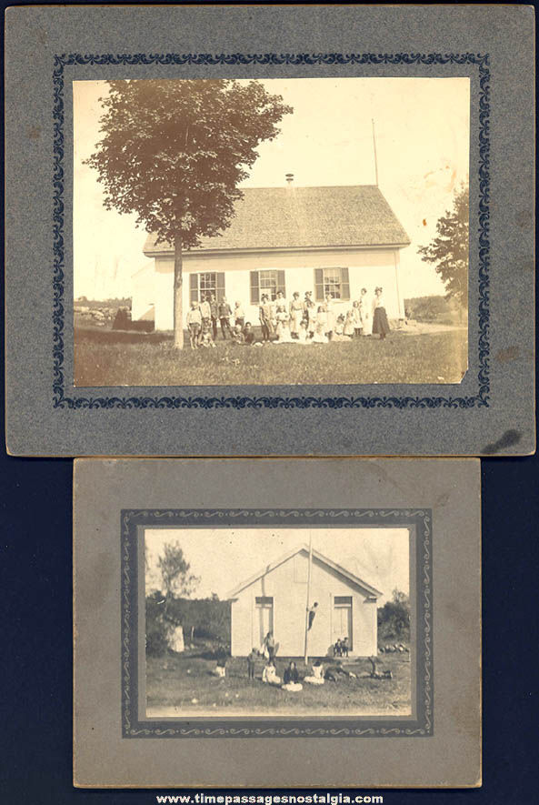 (3) 1900s New Hampshire or Maine One Room School House Photographs
