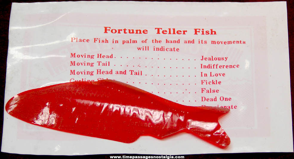 (23) Old Novelty Fortune Teller Miracle Fish with Envelopes