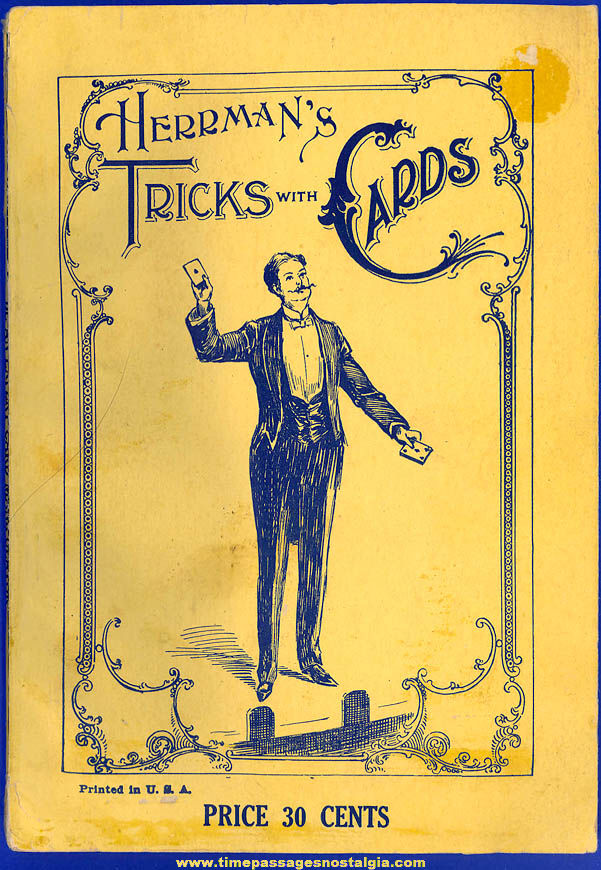 Old Herrman’s Tricks With Cards Magic Book