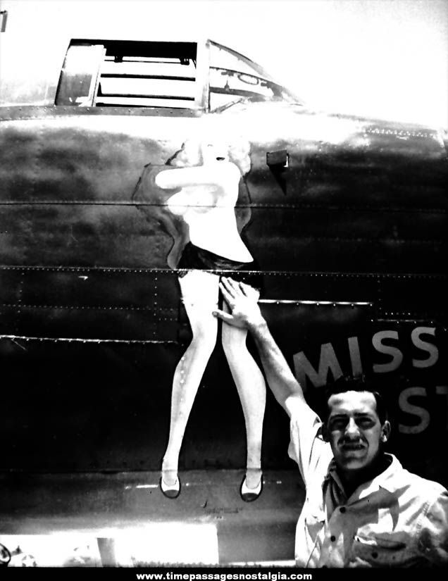 (7) United States World War II Bomber Plane Nose Art Photograph Negatives