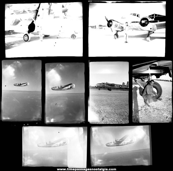 (8) United States World War II Airplane Photograph Negatives
