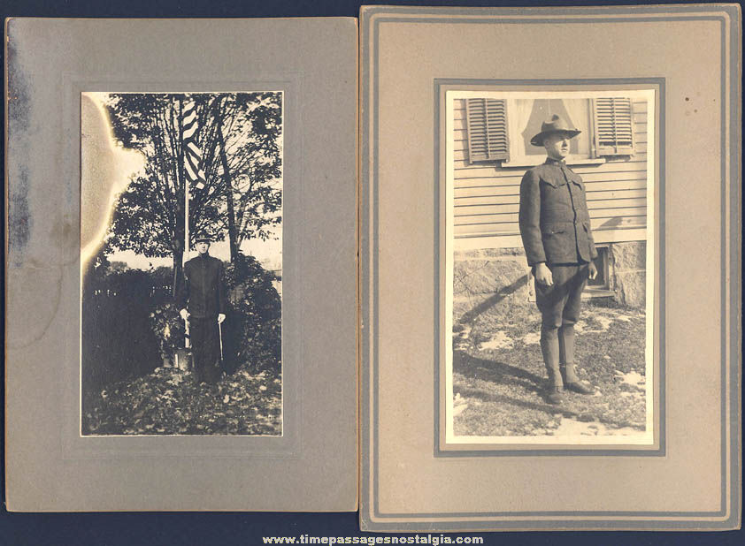 1911 & 1918 Named United States Army Soldier Cabinet Card Photographs