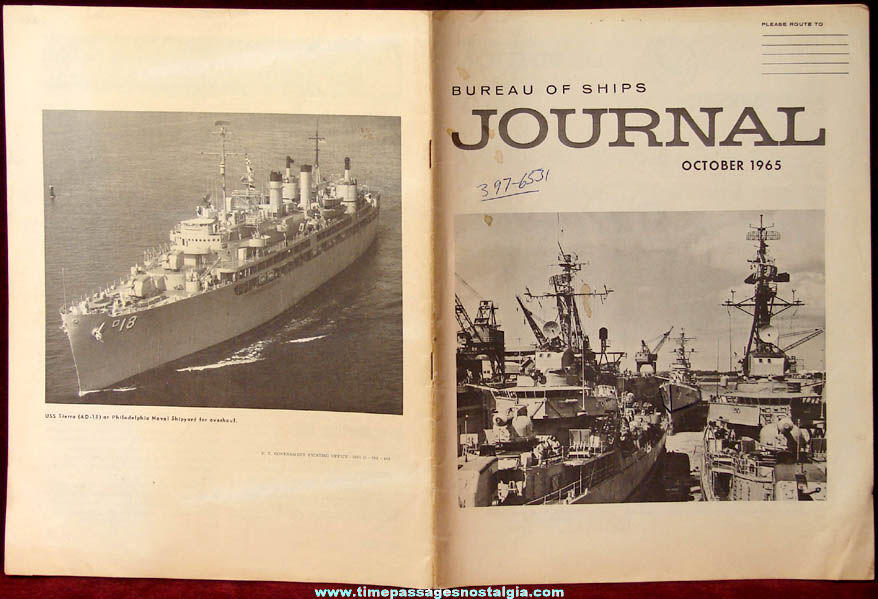 United States Navy October 1965 Bureau of Ships Journal