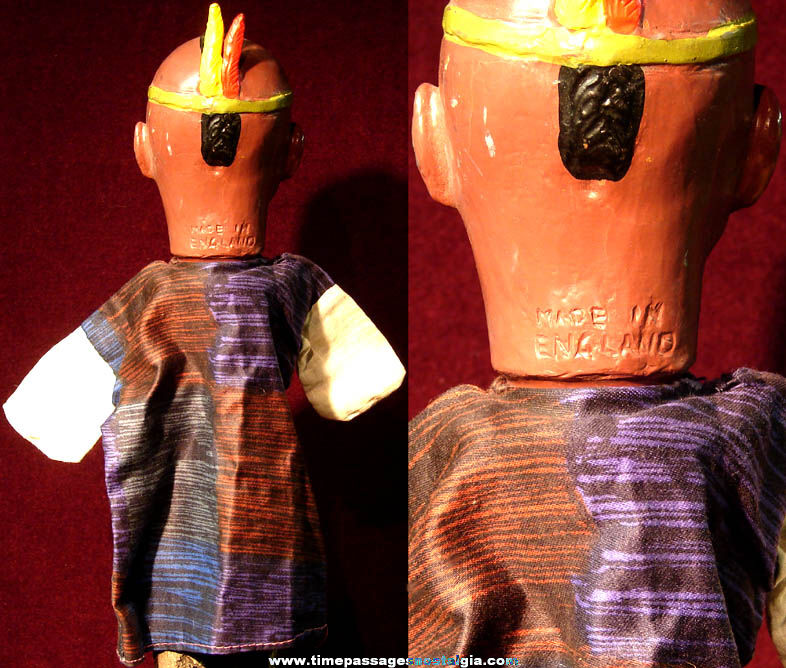 Old Native American Indian Character Toy Hand Puppet