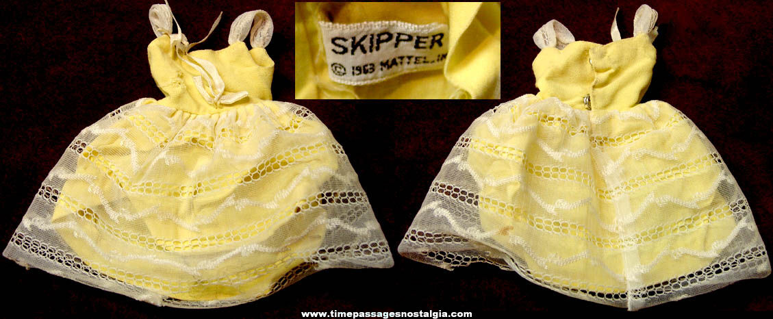 1963 Mattel Skipper Doll Flower Girl Dress