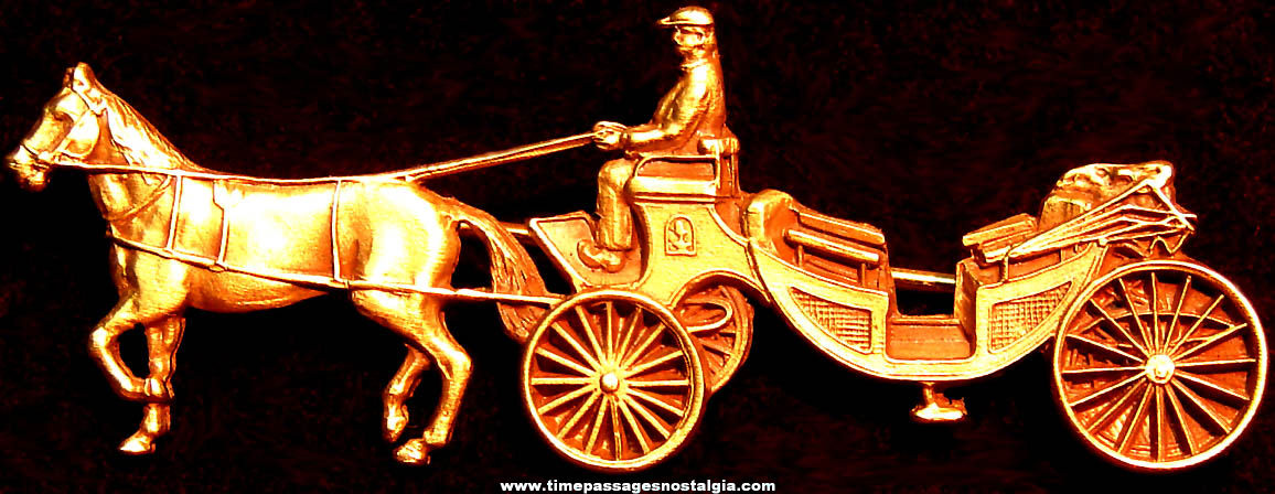 Old Historic Charleston Foundation Horse Carriage Jewelry Brooch Pin