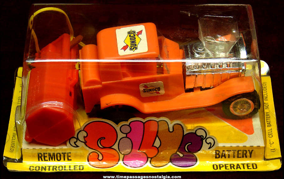 Old Unopened Sillys Remote Control Battery Operated Sunoco Hot Rod Toy Car