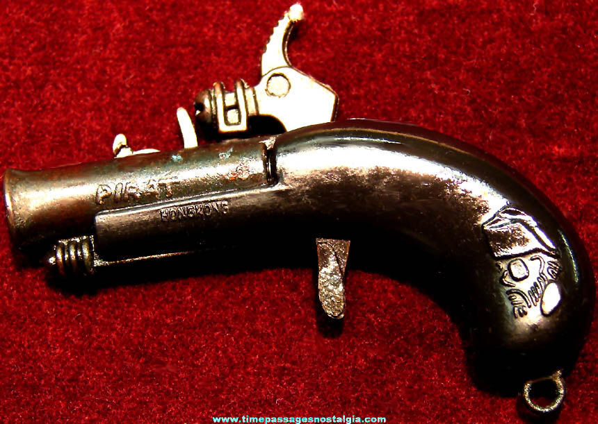 Old Miniature Single Shot Toy Flintlock Pirate Cap Gun Pistol