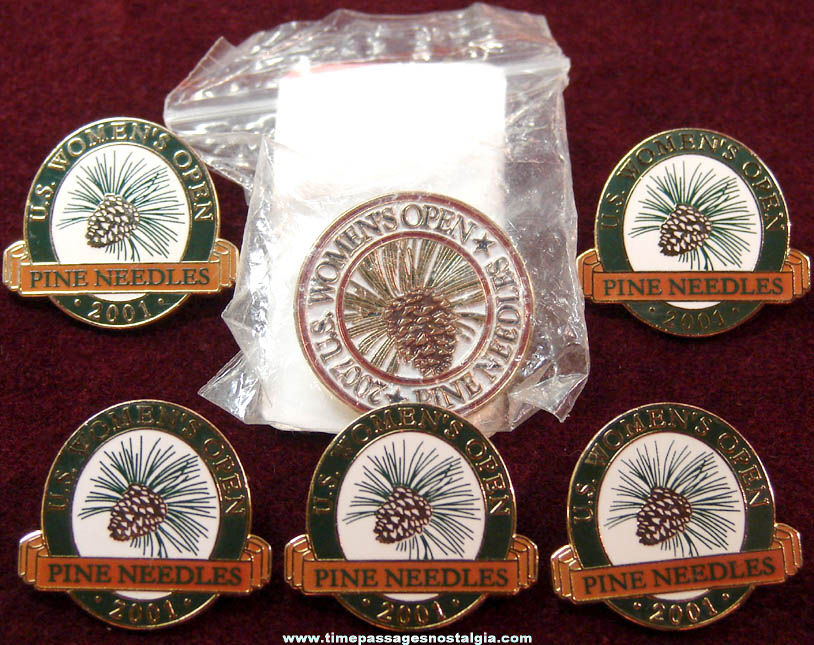 (6) Pine Needles U.S. Women’s Open Golf Advertising Enameled Pins