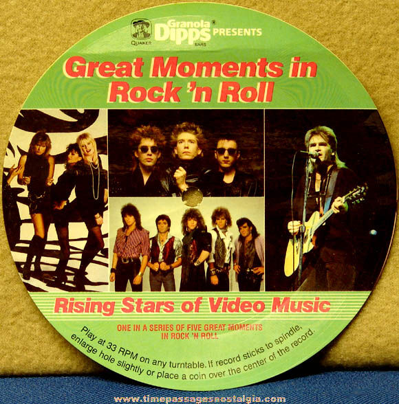 1986 Quaker Oats Company Rock ’n Roll Sweepstakes Premium Record