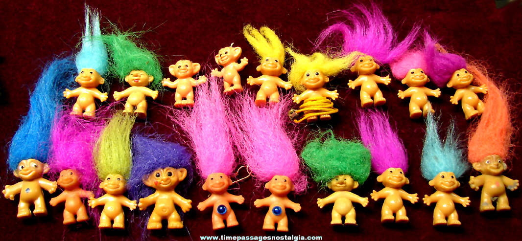 (19) Various Small Troll or Wishnik Character Toy Figures