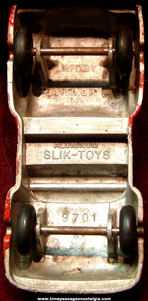Old Slik Toys Diecast Painted Metal Convertible Toy Car