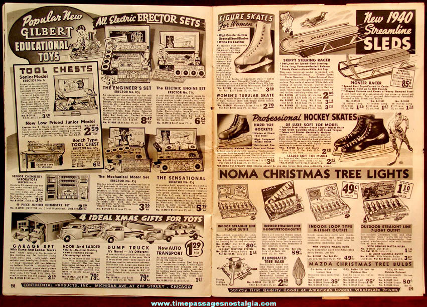 ©1939 Holiday Gifts Continental Wholesale Mail Order Catalog