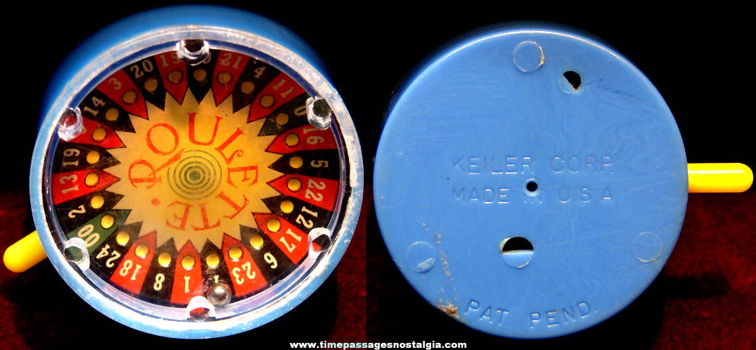 Old Keiler Roulette Wheel Pocket Gambling Game