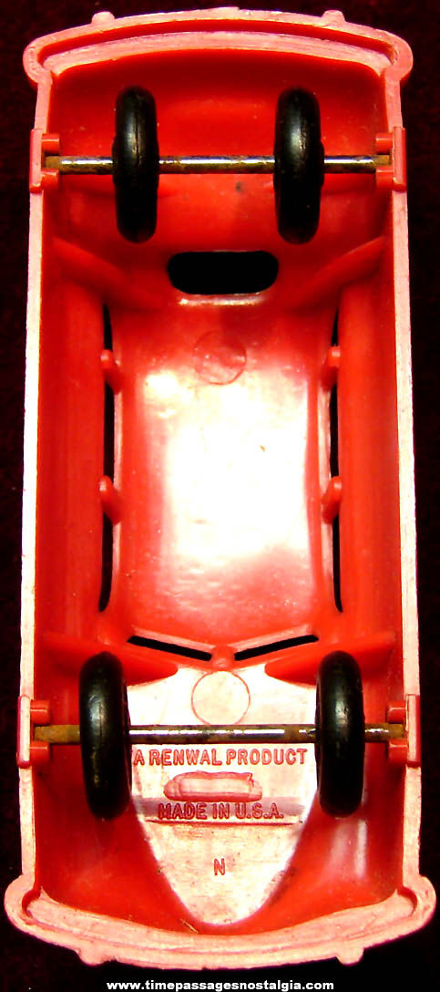 Old Red Hard Plastic Renwal Toy Car