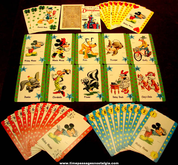 1964 Walt Disney Character Disneyland Whitman Card Game