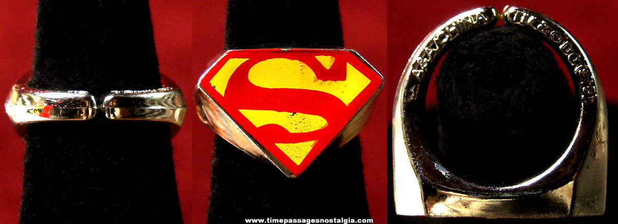 Superman Superheroes Character D.C. Comics Advertising Toy Ring