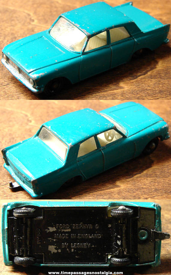 1960s Lesney Matchbox Ford Zephyr Diecast Toy Car