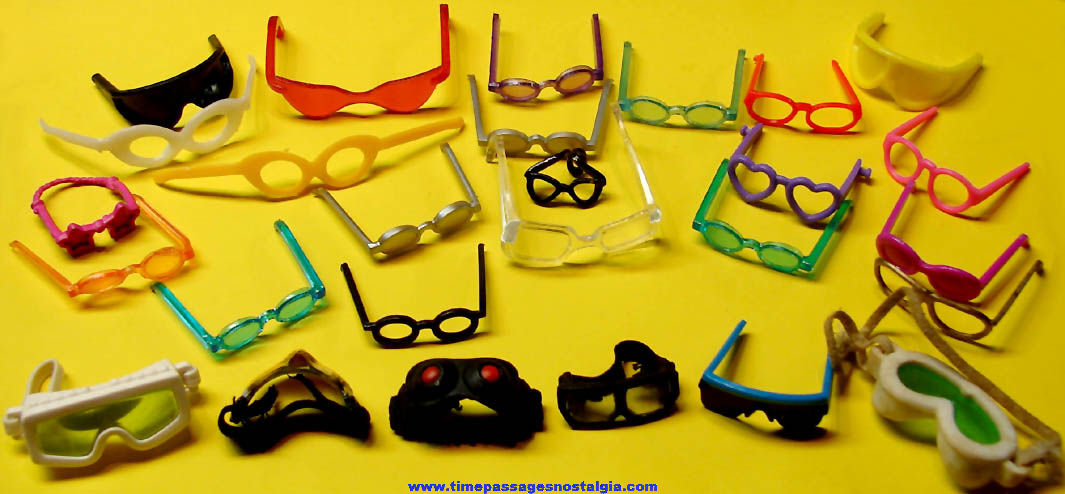 (27) Miniature Pairs of Toy Barbie or Other Doll Eye Glasses and Sunglasses